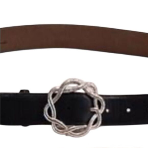 Brighton Black and Silver Leather Belt - Picture 9 of 9